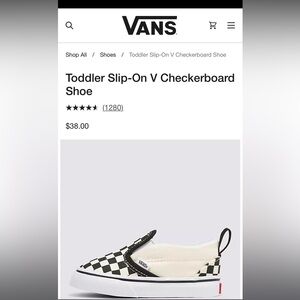 Vans checkers toddler slip-ons